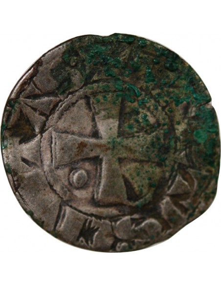 Jeanne de Blois-Châtillon 1 denier Billon 1270-1290 Chartres