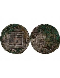 Jeanne de Blois-Châtillon 1 denier Billon 1270-1290 Chartres 2