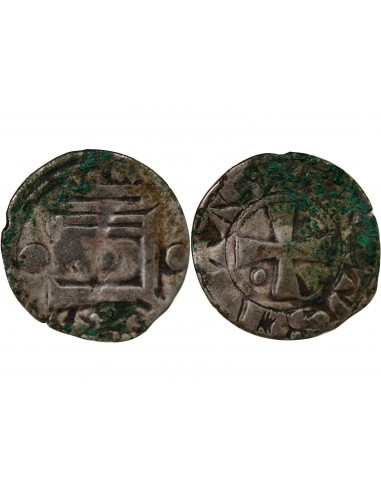 Jeanne de Blois-Châtillon 1 denier Billon 1270-1290 Chartres