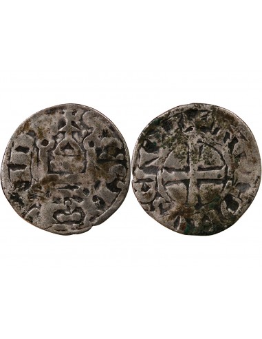 1 denier Argent XIIe siècle E Tours