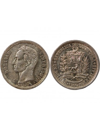 Venezuela Simon Bolivar, Général et Homme d'Etat 1 bolivar Argent 1965