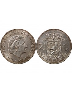 Pays-Bas Juliana 2,5 gulden Argent 1960 2