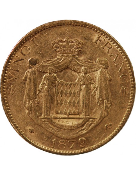 Monaco Charles III de Monaco 20 francs Or 1879 A Paris