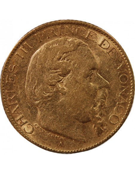 Monaco Charles III de Monaco 20 francs Or 1879 A Paris