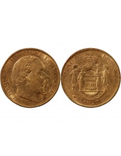 Monaco Charles III de Monaco 20 francs Or 1879 A Paris 2