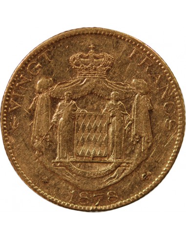 Monaco Charles III de Monaco 20 francs Or 1878 A Paris
