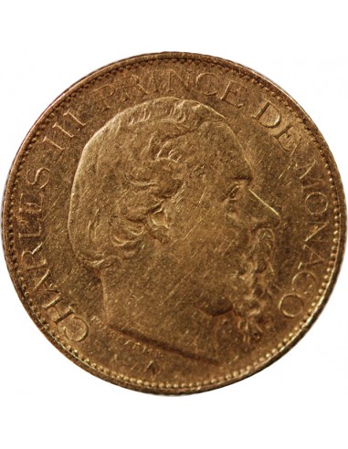 Monaco Charles III de Monaco 20 francs Or 1878 A Paris