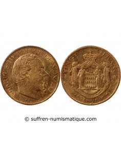 Monaco Charles III de Monaco 20 francs Or 1878 A Paris