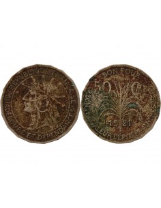 GUADELOUPE - 50 CENTIMES 1921 2