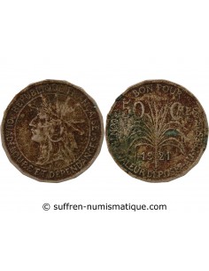 GUADELOUPE - 50 CENTIMES 1921