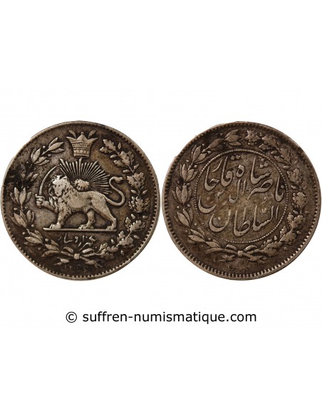 PERSE, QAJAR - 1000 DINARS ARGENT 1296 (1879)