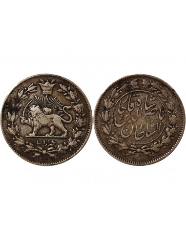 PERSE, QAJAR - 1000 DINARS ARGENT 1296 (1879)