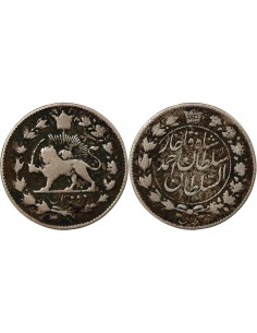 Iran 2000 Dinars Argent 1328 (1910) 2