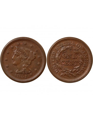 USA 1 cent Cuivre 1851 Philadelphie