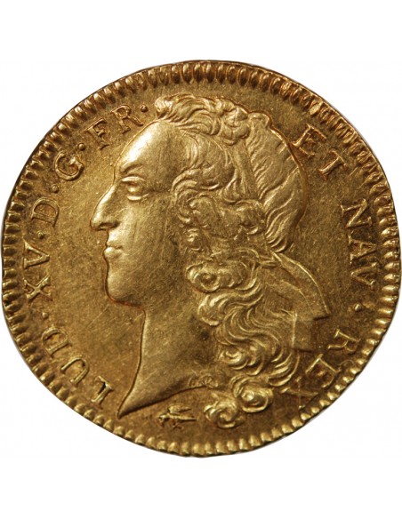 LOUIS XV - DOUBLE LOUIS D'OR AU BANDEAU - 1760 D LYON