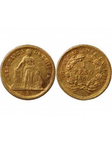 Chili Peso Or 1860 So Santiago