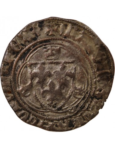 Charles VII 1 blanc Billon 1456-1467 H La Rochelle