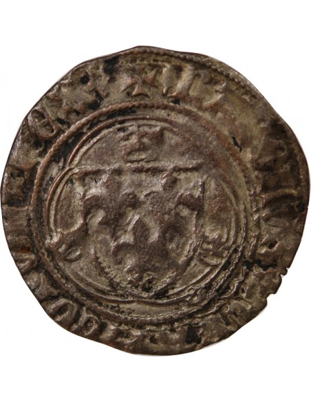 Charles VII 1 blanc Billon 1456-1467 H La Rochelle