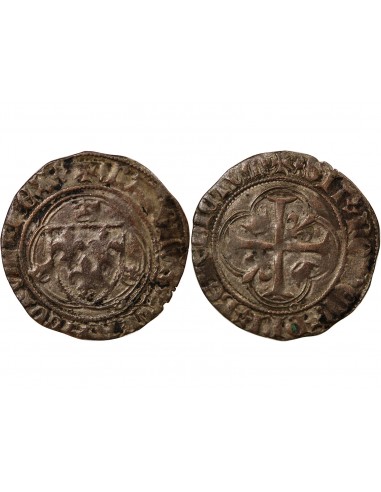 Charles VII 1 blanc Billon 1456-1467 H La Rochelle