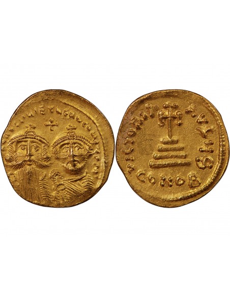 HERACLIUS & HERACLIUS CONSTANTIN - SOLIDUS OR 629 / 632 CONSTANTINOPLE
