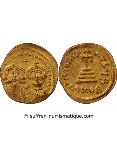 HERACLIUS & HERACLIUS CONSTANTIN - SOLIDUS OR 629 / 632 CONSTANTINOPLE