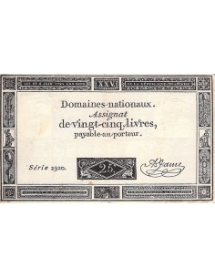 Assignat - 25 Livres - Loi Du 06 Juin 1793 25 livres 1793 2