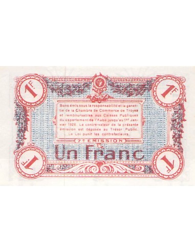 CHAMBRE DE COMMERCE, TROYES - 1 FRANC
