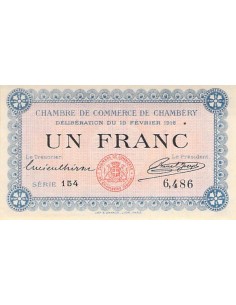 CHAMBRE DE COMMERCE, CHAMBERY - 1 FRANC