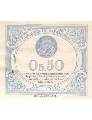 CHAMBRE DE COMMERCE, LYON - 50 CENTIMES