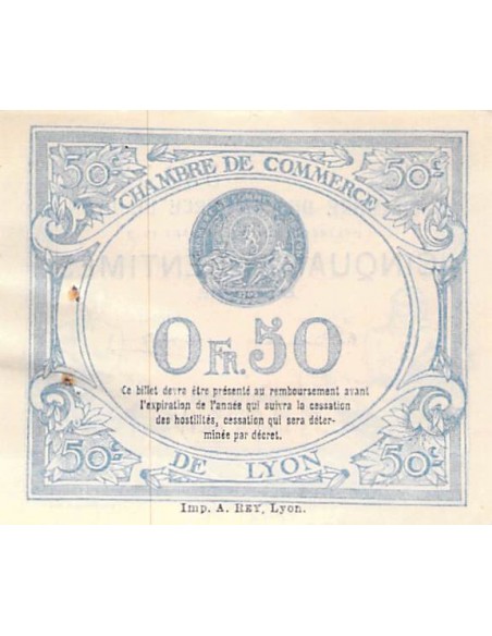 CHAMBRE DE COMMERCE, LYON - 50 CENTIMES