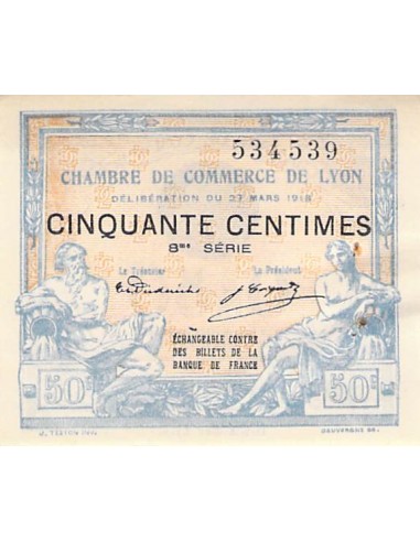 CHAMBRE DE COMMERCE, LYON - 50 CENTIMES