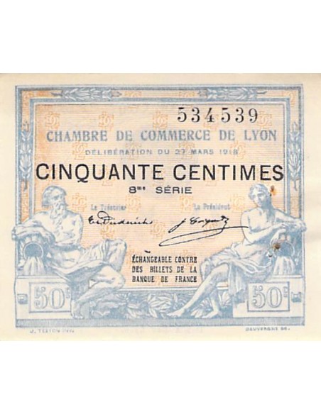 CHAMBRE DE COMMERCE, LYON - 50 CENTIMES