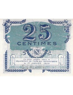 CHAMBRE DE COMMERCE, TROYES - 25 CENTIMES 1926