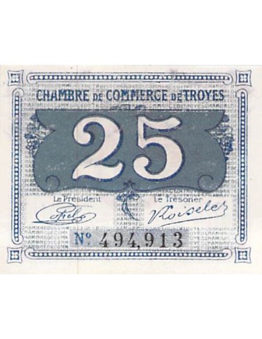 CHAMBRE DE COMMERCE, TROYES - 25 CENTIMES 1926
