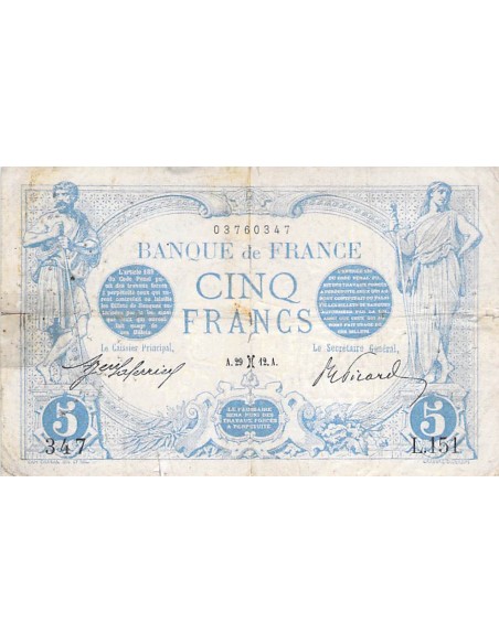 5 francs 1912