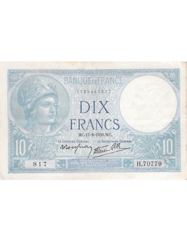 France, Minerve - 10 Francs 17/08/1939 10 francs 1939