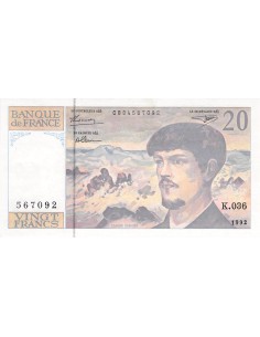FRANCE, DEBUSSY - 20 FRANCS 1992