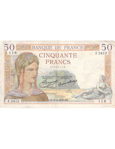 50 francs 1935
