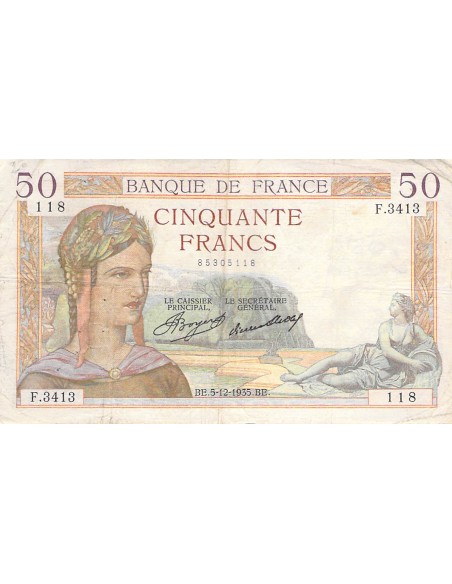 50 francs 1935