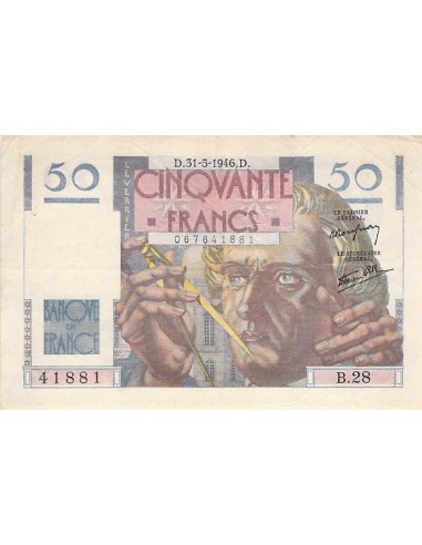FRANCE, LE VERRIER - 50 FRANCS 31/05/1946