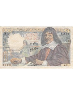FRANCE, DESCARTES - 100 FRANCS 15/05/1942