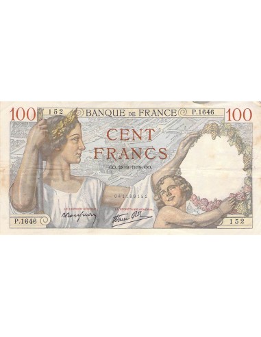 100 francs 1939