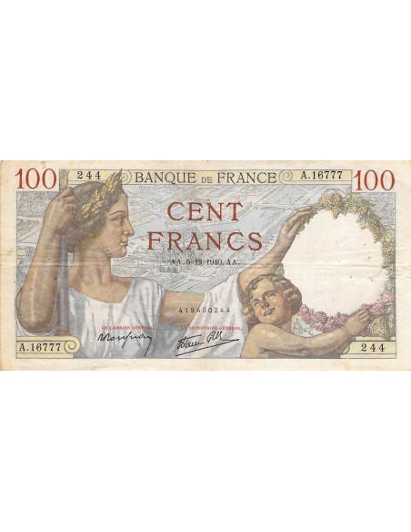 100 francs 1940