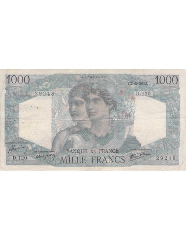 1000 francs 1945