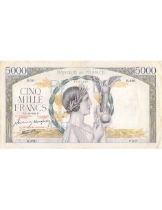 FRANCE, VICTOIRE - 5000 FRANCS 09/10/1941 2