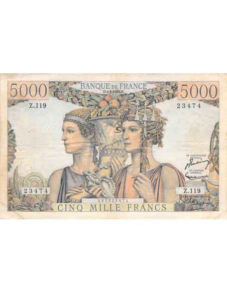 5000 francs 1953