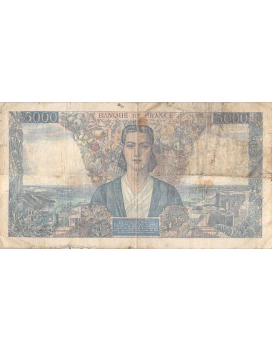 FRANCE, EMPIRE FRANCAIS - 5000 FRANCS 03/09/1945