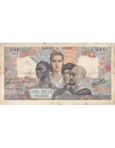 FRANCE, EMPIRE FRANCAIS - 5000 FRANCS 03/09/1945 2