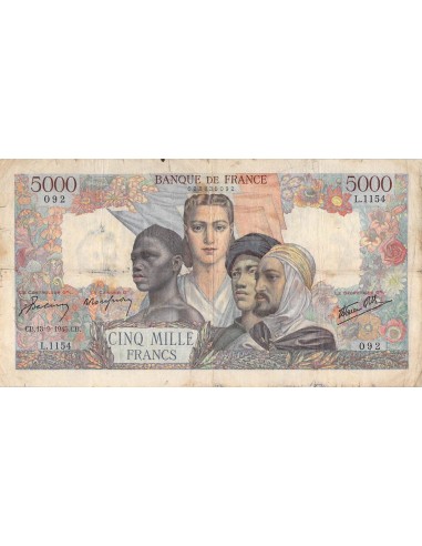 FRANCE, EMPIRE FRANCAIS - 5000 FRANCS 03/09/1945