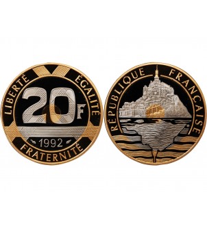 MONT SAINT MICHEL - 20 FRANCS OR 1992 "Frappe BE" 2